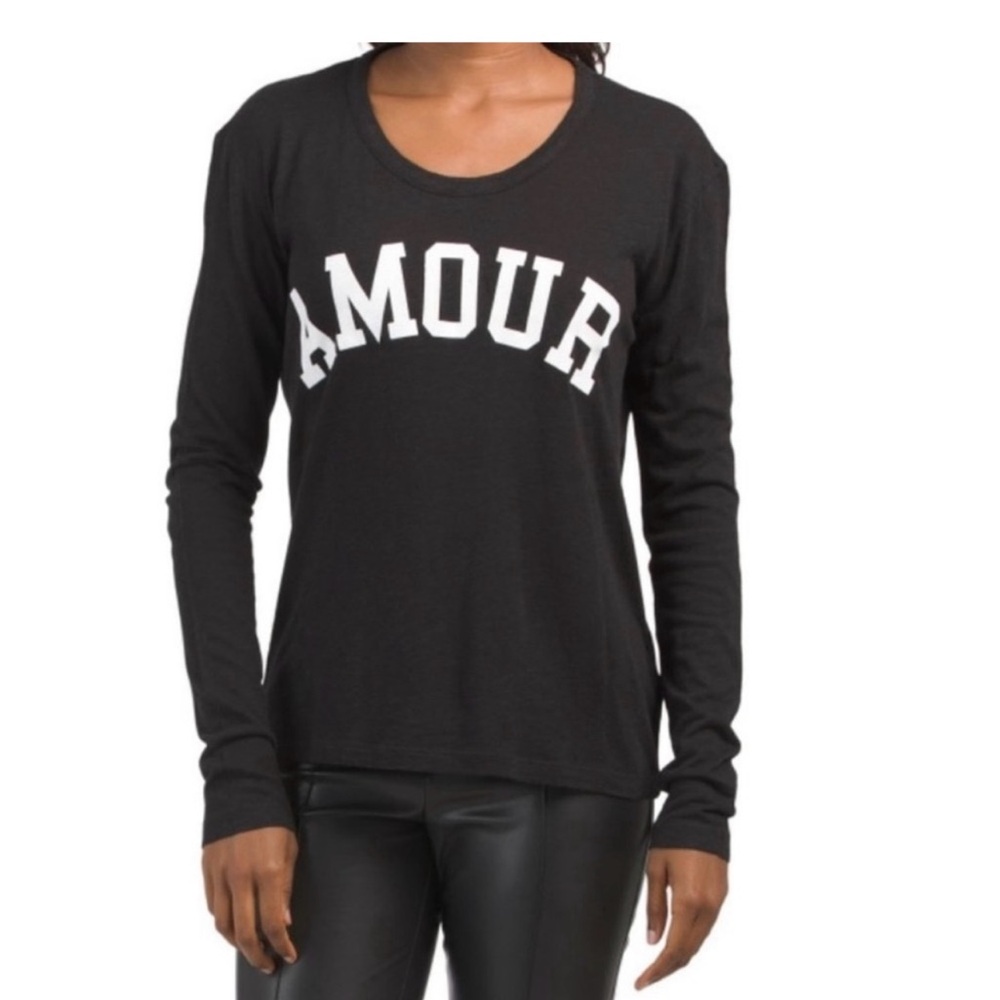 Zadig & Voltaire Willy Chine “Amour” Long Sleeve Tee